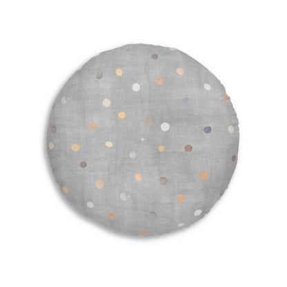 Round tufted floor cushion, CELIAN collection